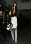 Kendall Jenner in Jeans at LAX Airport - November 2013