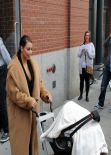 Kim Kardashian Street Style - Takes Baby Haven For A Stroll - Out in New York City