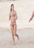 Nina Agdal Bikini Candids - Barbados - November 2013