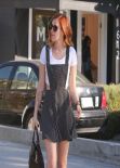 Rumer Willis Street Style - Leaving a Hair Salon in West Hollywood