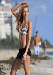  Jessica Hart Modelling an Array of Bikinis -  The Beach in Miami - December 2013