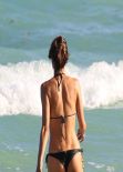 Alessandra Ambrosio in a Bikini at the Beach in Miami - December 2013