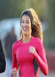 Amy Willerton - Outdoor Work Out - Battersea Park in London - December 2013