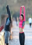 Amy Willerton - Outdoor Work Out - Battersea Park in London - December 2013