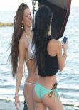 Anais Zanotti and Lisa Opie Bikini Photos - Strip Down for Shoot on Miami Beach - December 2013