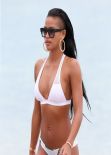 Cassie Ventura in a White Bikini in Miami Beach - July 2013