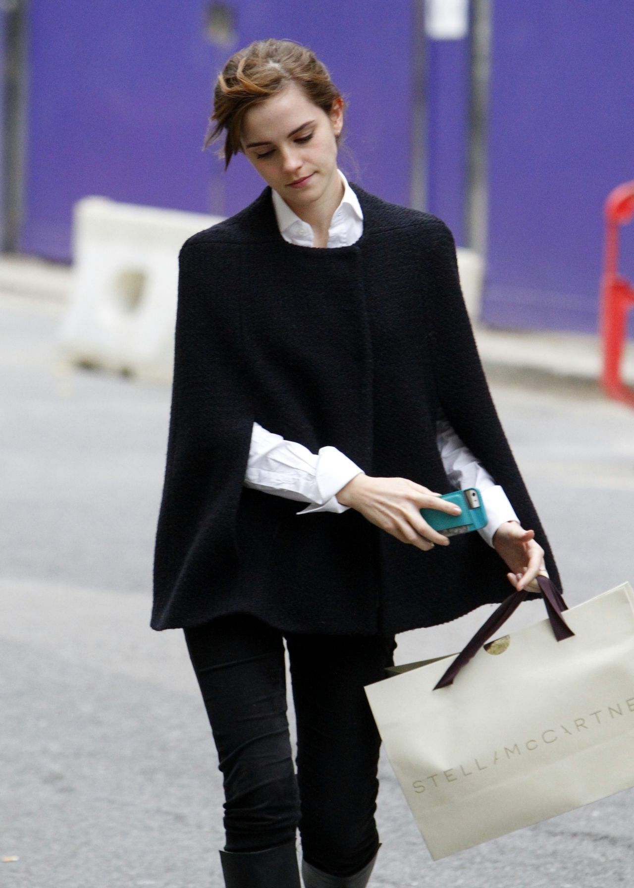 Emma Watson Street Style - Shopping Around Bond Street in Central ...