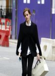 Emma Watson Street Style - Shopping Around Bond Street in Central London - December 2013