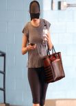 Emmy Rossum Style - Leaving the Gym in Beverly Hills