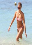 Erin Heatherton in a Pink Floral Bikini - Barbados December 2013