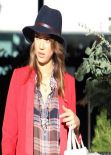 Jessica Alba - Street Style - Shopping at Club Monaco in Beverly Hills - December 2013