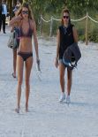 Jessica Hart in Bikini for a Photoshoot at Miami Beach - December 2013