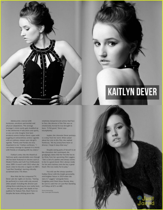 Kaitlyn Dever - LINE-UP Magazine - November 2013 Issue