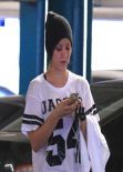 Kaley Cuoco - Gym Style - in a Cropped Black Leggings Leaving the Gym - December 2013