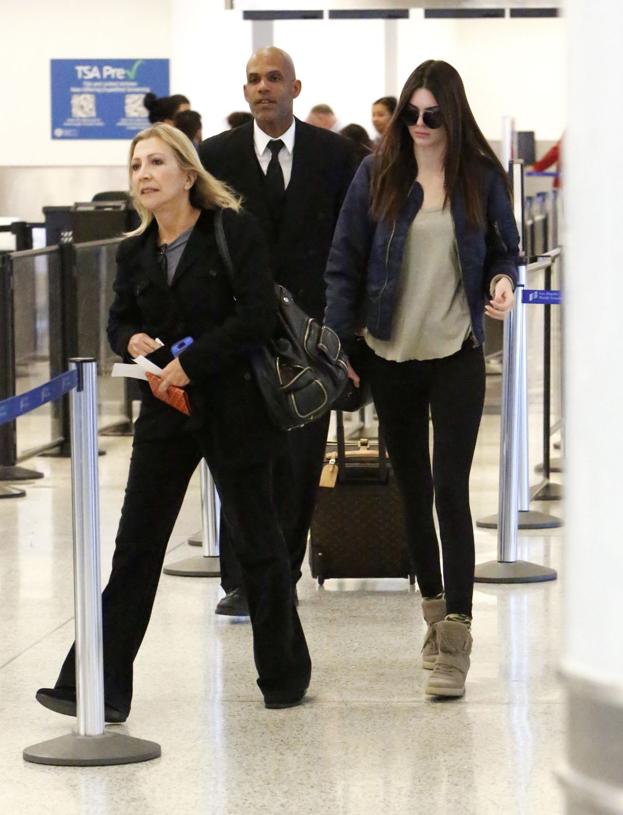Kendall Jenner Street Style - Leaving LAX Aiport - December 2013