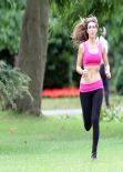 Luisa Zissman Spandex Photos - Working Out in a London Park - August 2013