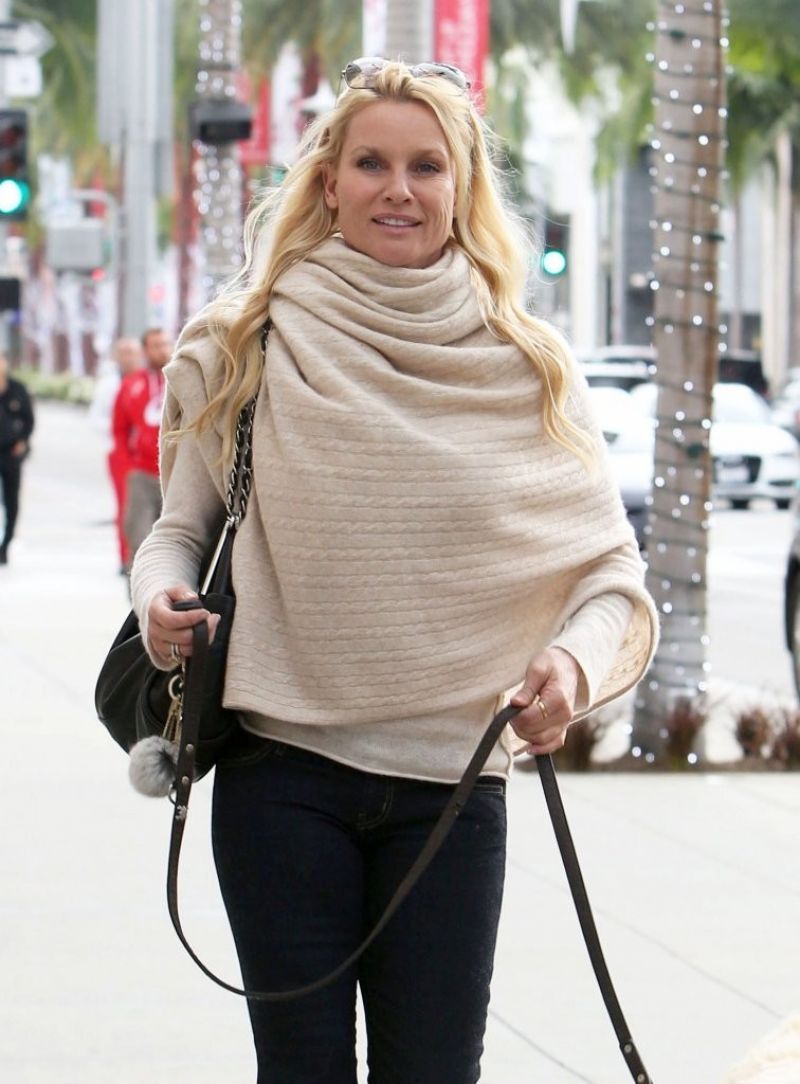 Nicollette Sheridan Street Style - out in Beverly Hills - December 2013