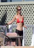 Paris Hilton in a Red Bikini in Malibu - July 2013 - 15 HQ Photos