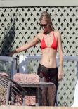 Paris Hilton in a Red Bikini in Malibu - July 2013 - 15 HQ Photos