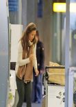 Pippa Middleton Street Style - Arrives at Heathrow Airport - December 2013 