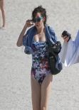 Rose McGowan in a Swimsuit at a Miami Beach - December 2013