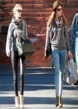 Rosie Huntington-Whiteley Street Style - Out for Shopping in Hollywood - December 2013