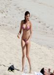 Stephanie Seymour in a Floral Bikini – St Barts December 28, 2013