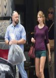 Taylor Swift Shows off Her Legs in Tinny Shorts - Out in Auckland - December 2013