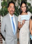 Vanessa Hudgens - Accepting a $100K relief check on behalf of UNICEF in Los Angeles - Dec. 2013
