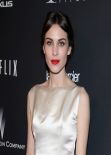 Alexa Chung Wears Vintage Balenciaga Dress at The Weinstein Company Golden Globe After Party