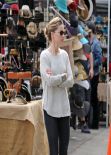 Amber Heard Street Style - Melrose Flea Market - January 2014