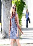 Amy Smart Street Style - Out for Lunch - Madeo in West Hollywood, January 2014