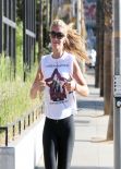 Amy Willerton - Training for the London Marathon With a Jog Around Los Angeles, Jan. 2014
