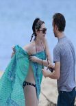 Anne Hathaway in a Bikini at a Beach in Hawaii - January 2014