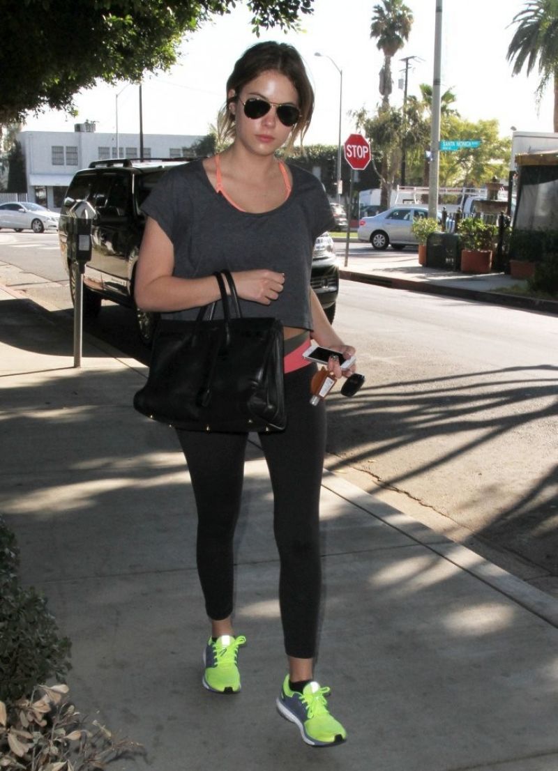 Ashley Benson Street Style - in Spandex out in West Hollywood, January ...