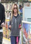 Ashley Tisdale Gym Style - Head into an Equinox Gym - Los Angeles - January 2014