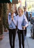Ava Sambora & Heather Locklear Street Style - in Tights - LA, January 2014