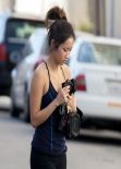 Brenda Song Gym Style - in Leggings and a Tank Top, January 2014