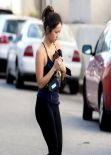 Brenda Song Gym Style - in Leggings and a Tank Top, January 2014