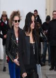 Cara Delevingne and Michelle Rodriguez Leaving Chanel Fashion Show in Paris, January 2014