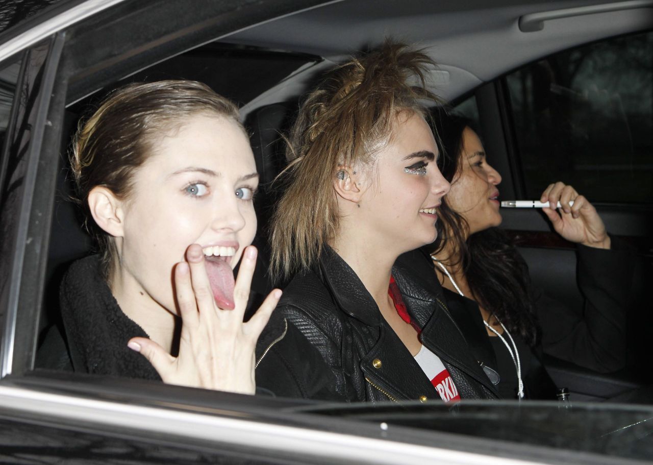 Cara Delevingne and Michelle Rodriguez Spotted on Opposite 