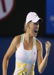Caroline Wozniacki - Australian Open in Melbourne, January 16, 2014