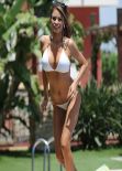 Chloe Sims in White Bikini - Villa in Alicante, Spain - January 5, 2014