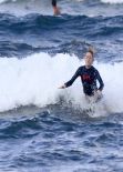 Emma Stone - Surfing in Hawaii - January 2014
