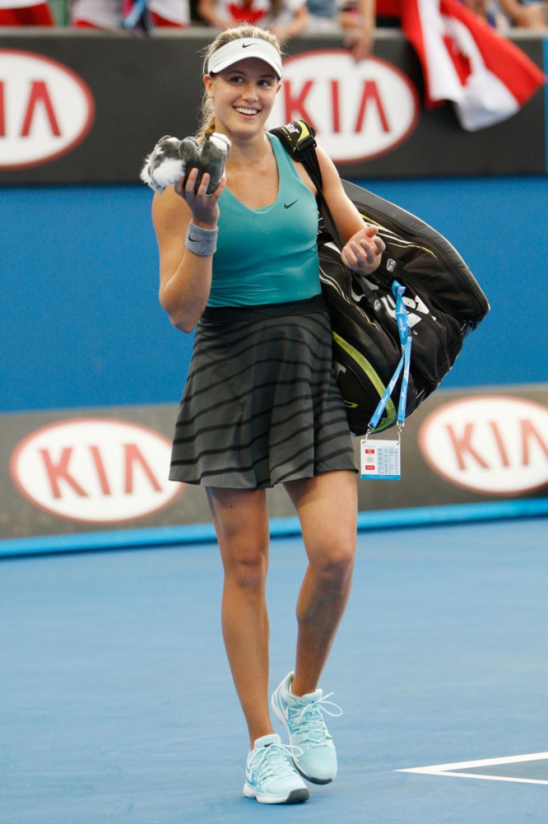 Eugenie Bouchard Australian Open In Melbourne January 15 2014 Celebmafia