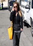 Hilary Duff Street Style - out in Tracksuit in Beverly Hills. January 2014
