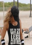 Jennifer Nicole Lee - Works out on the Beach in Miami - January 2014