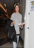 Jessica Szohr Street Style - Departing On A Flight At LAX, January 2014