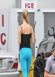 Joanna Krupa in Tights at a Miami Gas Station - January 2014