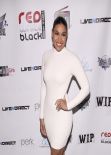 Jordin Sparks in White Dress at Welcome to New York Red, White and Black Super Bowl Party in New York